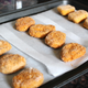 Chicken nuggets on tray